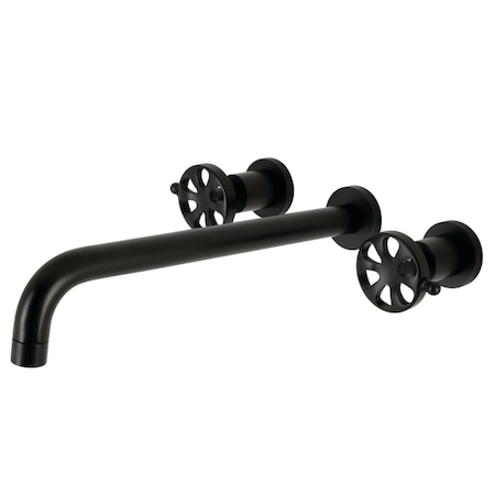 Kingston Brass KS8040RX Wall Mount Tub Faucet, Matte Black KS8040RX
